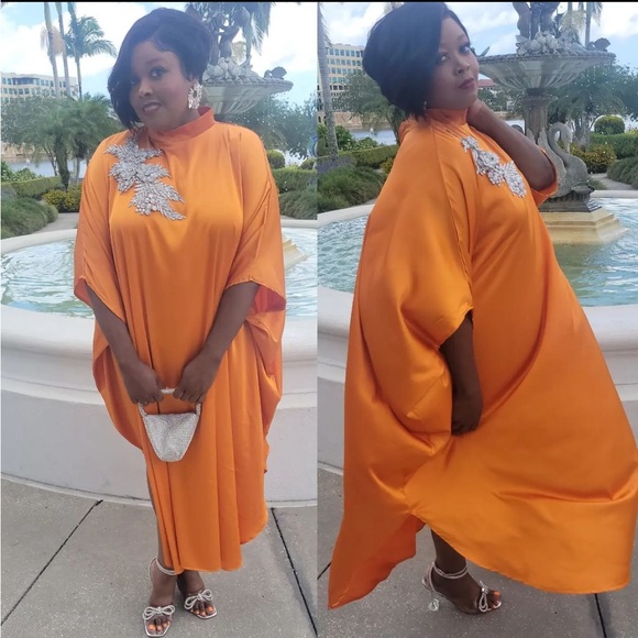 STYLISH ORANGE DRESS - Picture 3 of 3